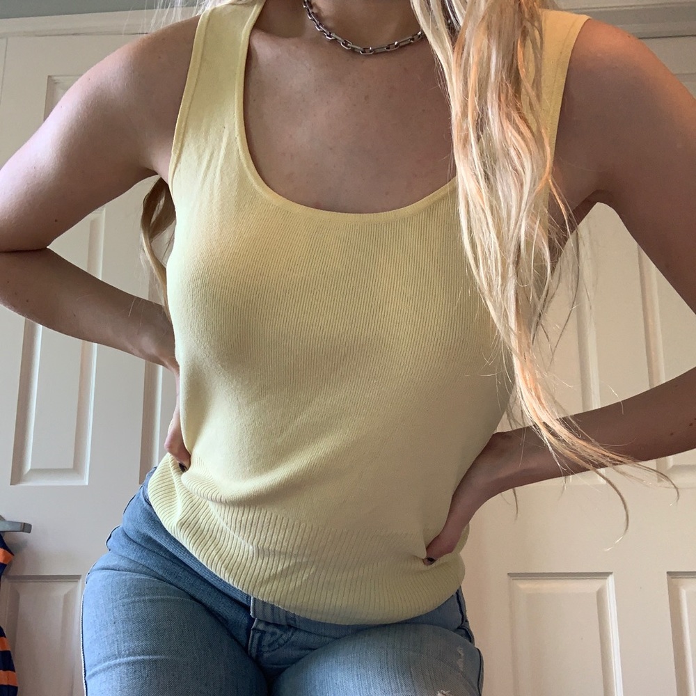 Ann Taylor LOFT yellow tank top